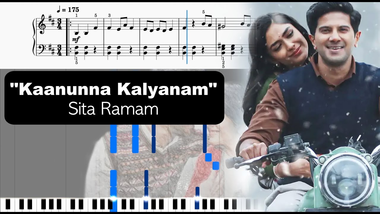 Kaanunna Kalyanam Sita Ramam Piano Cover Piano Tutorial with