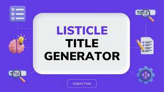 Listicle Title Generator | Enter Topic → Get Viral Numbered Titles Fast
