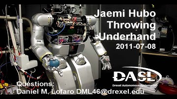 Humanoid Robot Jaemi Hubo Throws Underhand