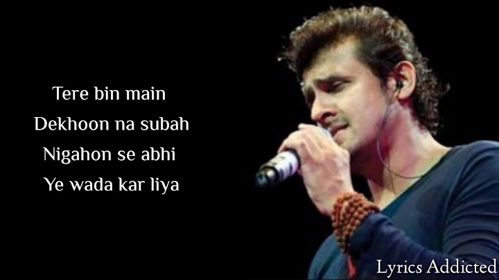 Tere Bin Full Song with Lyrics| Sonu Nigam| Dil Toh Baccha Hai Ji