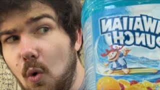 Rubber bands versus blue Hawaiian Punch ￼