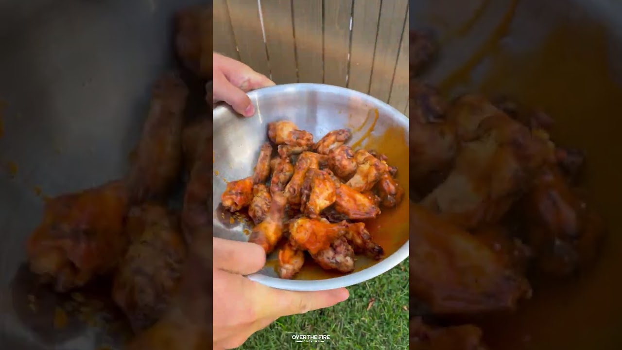 Smoked Double Fried Wings Recipe | Over The Fire Cooking by Derek Wolf