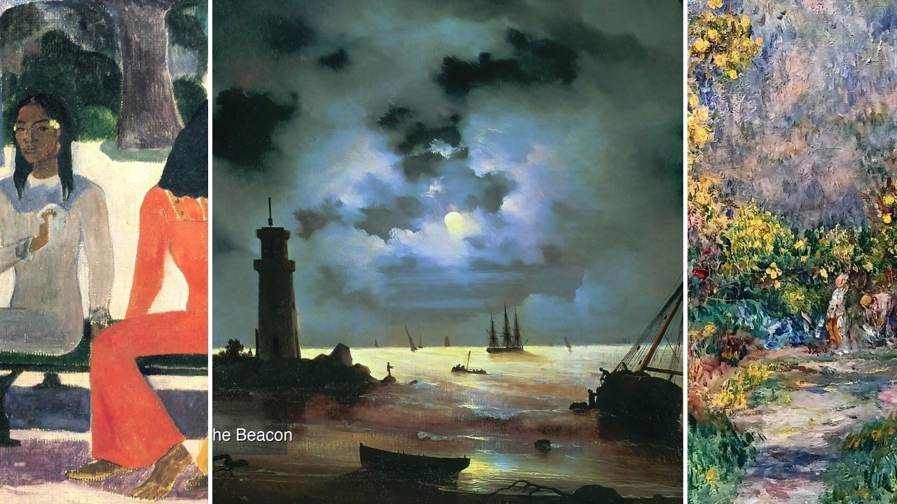 Fine Art TV — Silent Art Gallery · July 8 Night | Sea coast at night Near the Beacon… & others