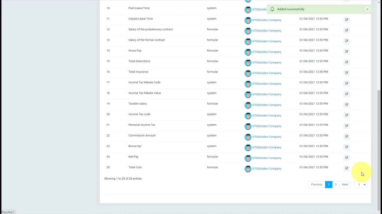 5. Perfex CRM Modules - HR Payroll - Settings -Payroll Columns Null