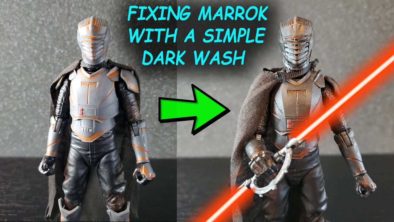 Кастомизация Маррока (Star Wars Black Series) — простое затемнение в тёмный цвет.