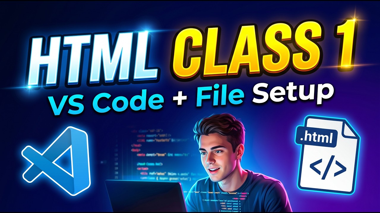 HTML Tutorial for Beginners | Episode 1 (VS Code Setup & First File) # ...