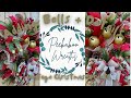 The bells are ringing! Adding Pine, Ornaments & Golden Bells to a Rustic Christmas Wreath