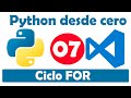 07. Python Ciclo For simple. Tablas de Multiplicar. #python, #programming, #maths, #technology.
