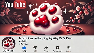 Mochi pimple popping Rubin cats paw ASMR #satisfying #squishysensation #visualasmr