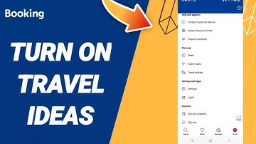 How To Turn On Travel Ideas On  Booking.Com Hotels App