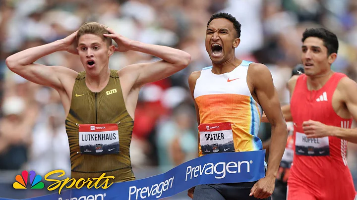 MUST SEE FINISH: 16 year old, Brazier, and Hoppel combine for exhilarating men's 800m | NBC Sports
