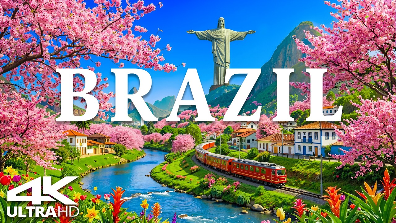 Весна в Бразилии 4K | Яркие тропические леса, прекрасные пляжи и богатая культура 🌿🌞