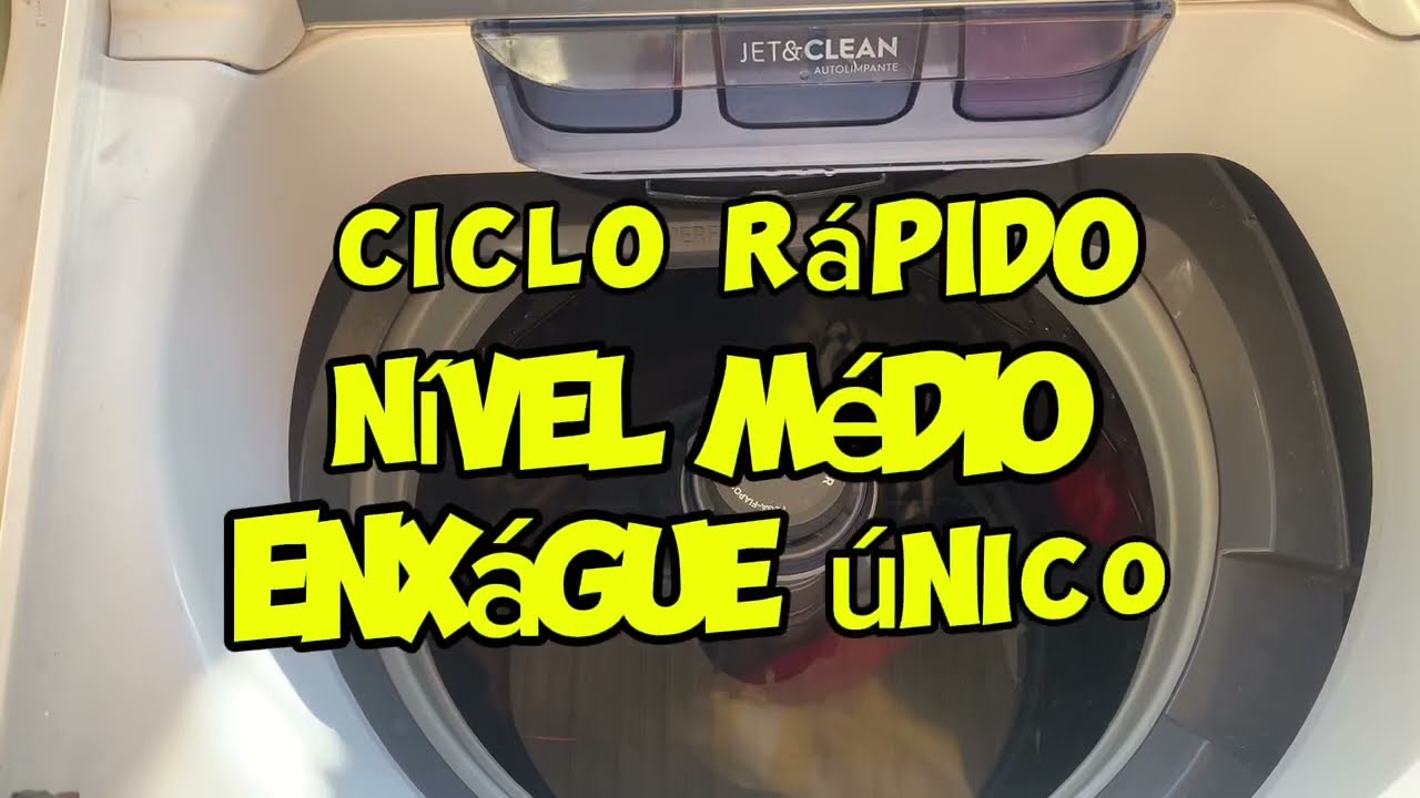 Led13 Ciclo Rápido/ Nível médio/ Enxágue único #electrolux #washingmachine #maquinadelavar #eletrica