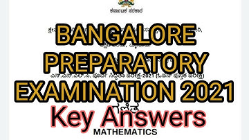 #dvsmath#sslc2021preparatoryexam. SSLC 2021| BANGALORE PREPARATORY EXAMINATION 2021| KEY ANSWERS