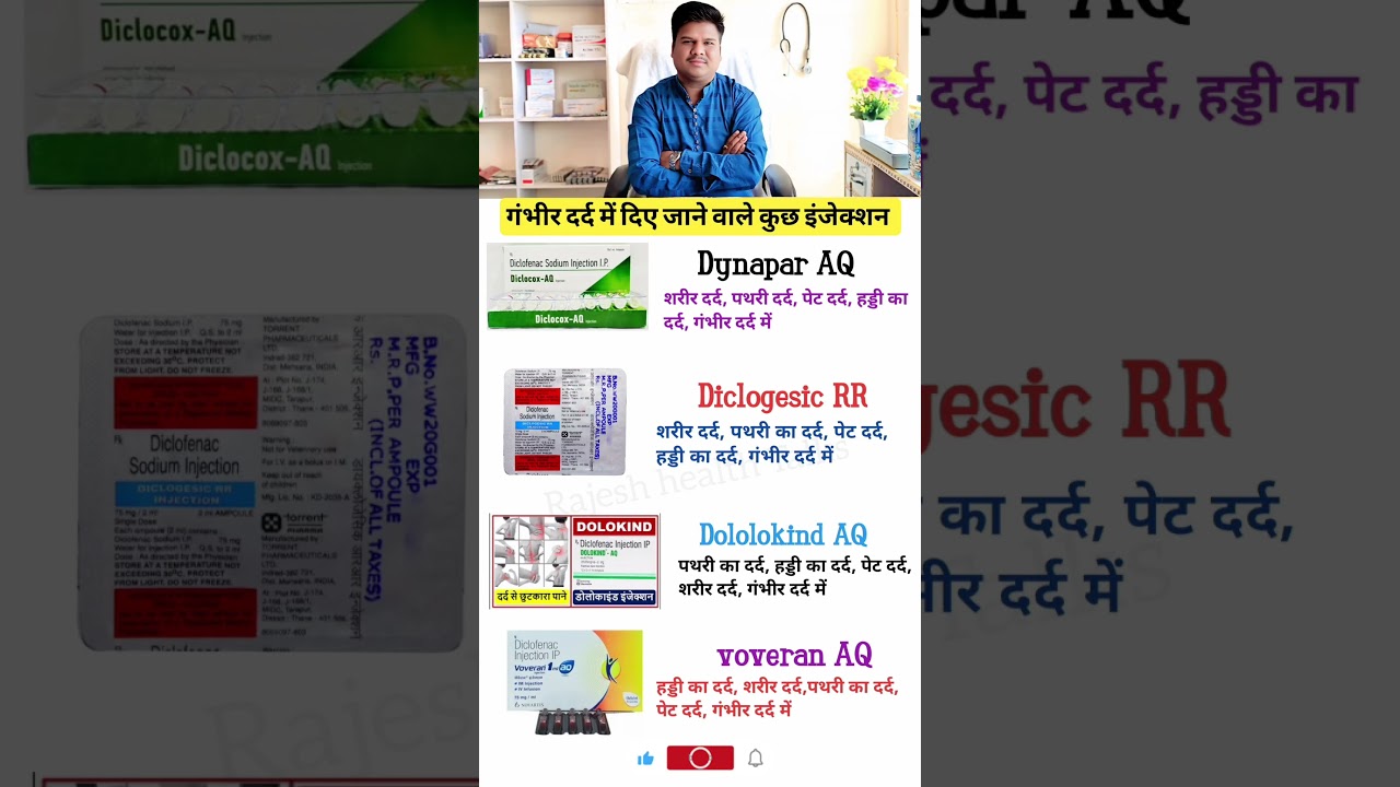 5 Painkiller Injection | दर्द निवारक | MEDICINE | Given in case of Severe pain