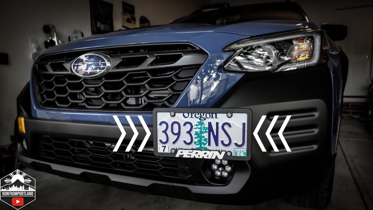 Subaru outback license plate cheap frame
