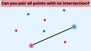 Can you always pair an equal number of red and blue points with no intersection?