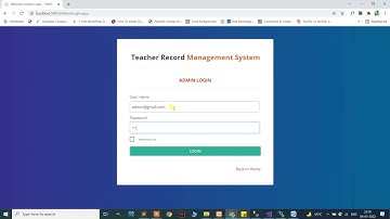 Teachers Record Management System using C# and SQL Server | PHPGurukul