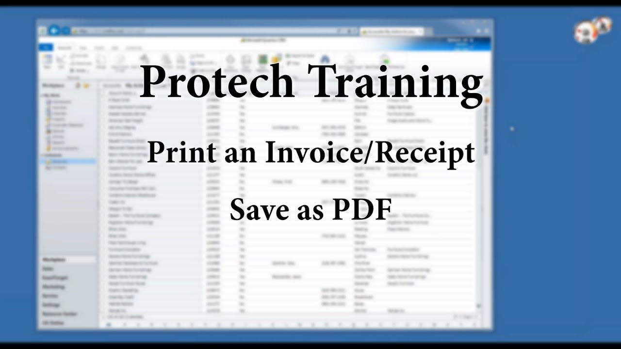 Protech Training - Reprinting Invoices and Receipts - YouTube