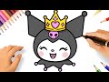 HOW TO DRAW KUROMI EASY ????????