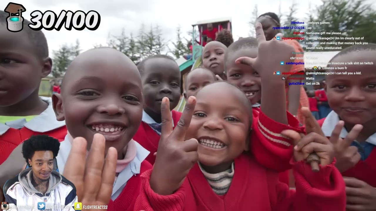 FlightReacts To MrBeast I Built 100 Wells In Africa!