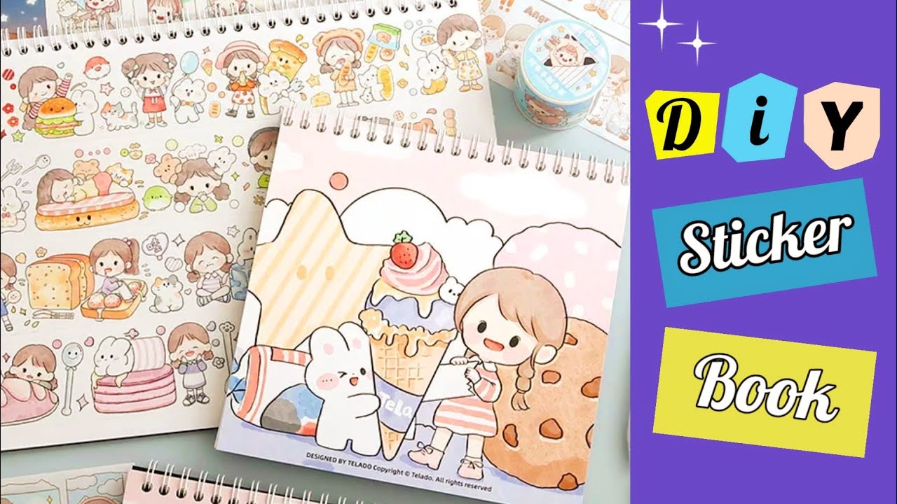 DIY Cute Sticker Book / How to make a sticker book at home