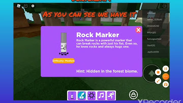 How to get rock marker in roblox find the markers