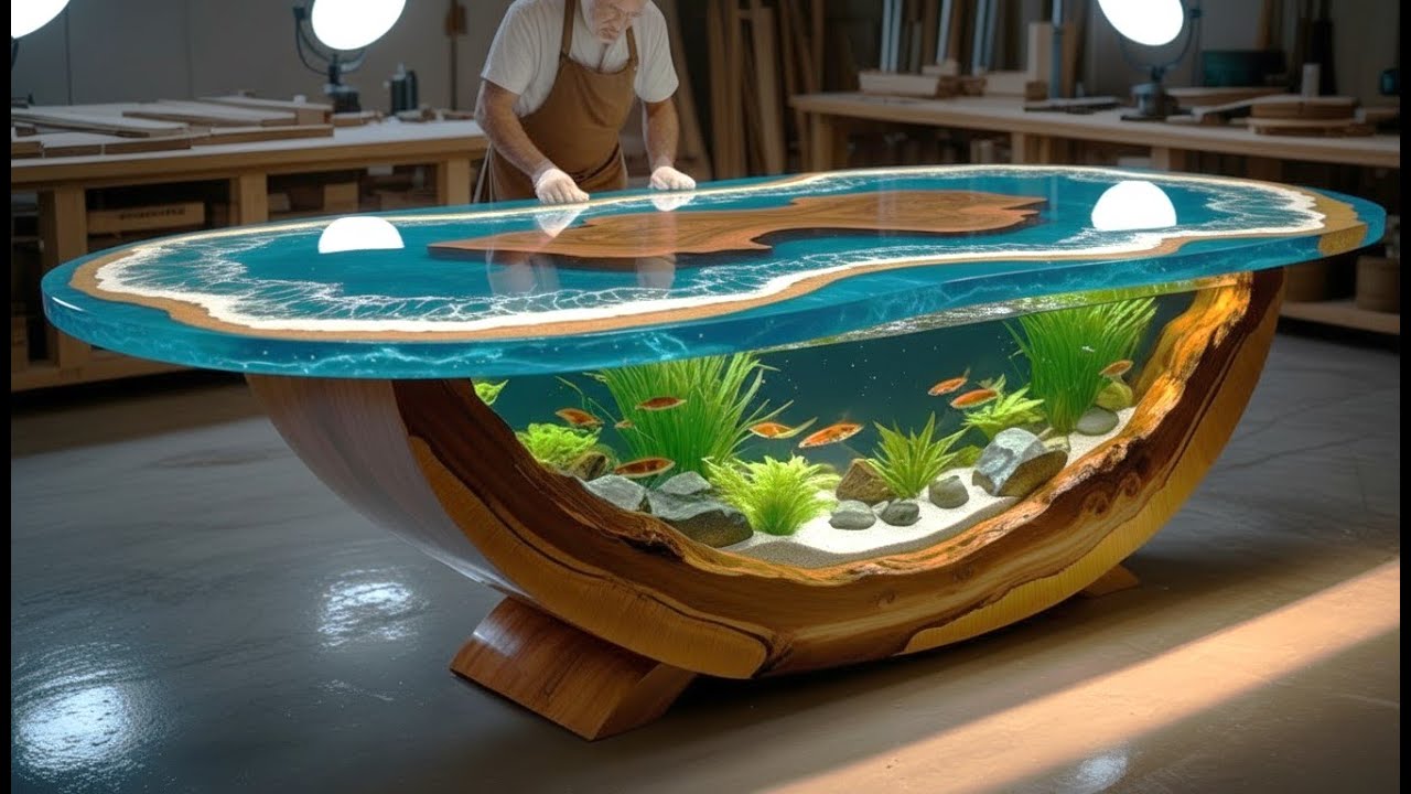 How I Saved $8,000 with 2 Stunning Aquarium Epoxy Tables || A True Masterpiece for Real Fish Lovers