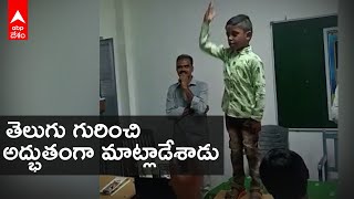 Cute Words About Telugu Language: తెలుగు భాష గొప్పతనాన్ని ముద్దుముద్దుగా చెప్పేసిన పిల్లాడు | DNN