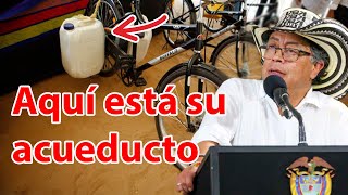 🚨HUMILLANTE: Gustavo Petro entrega bicicletas con potes de plástico como acueducto en la GUAJIRA