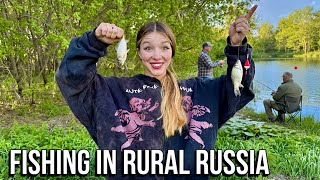 Fishing Girl in Remote Siberia Catches a Bucket Full of Fish!