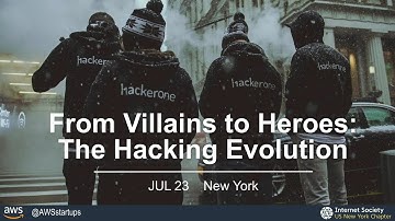 LIVESTREAM: From Villains to Heroes: The Hacking Evolution @awsstartups @michielprins...