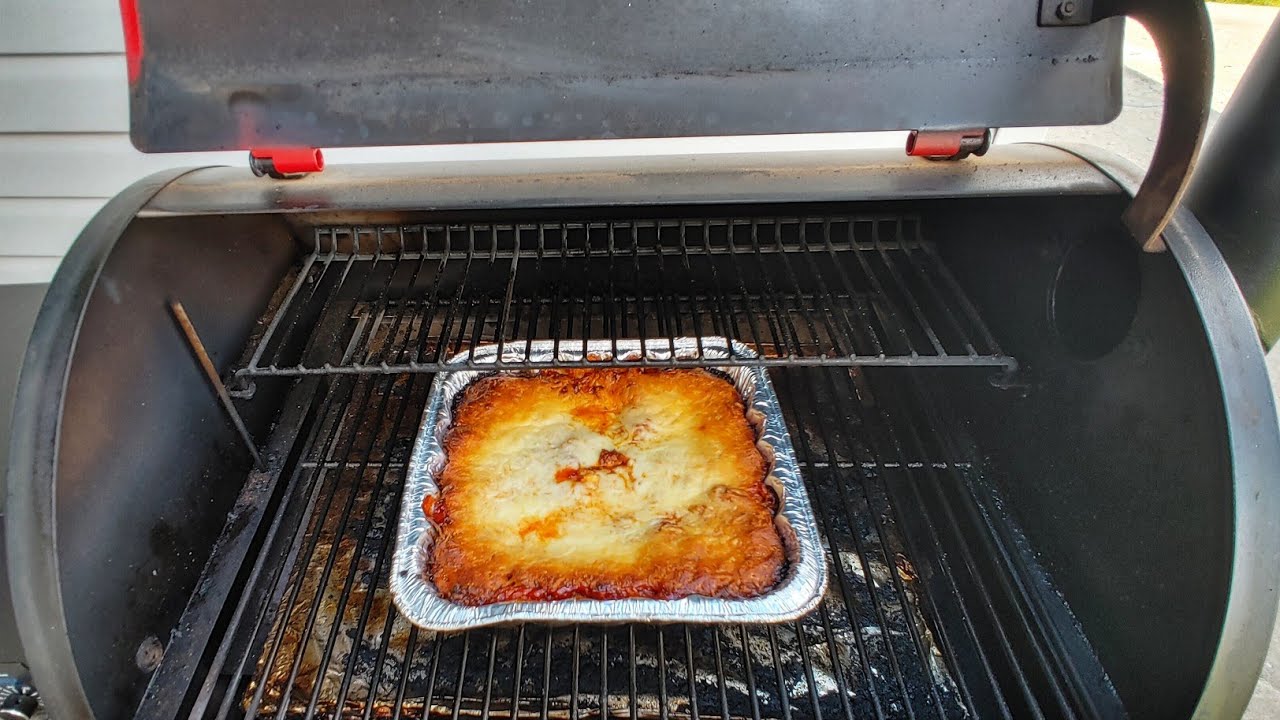 Partially Frozen Lasagna in the Traeger Grill / Smoker / 2021 YouTube