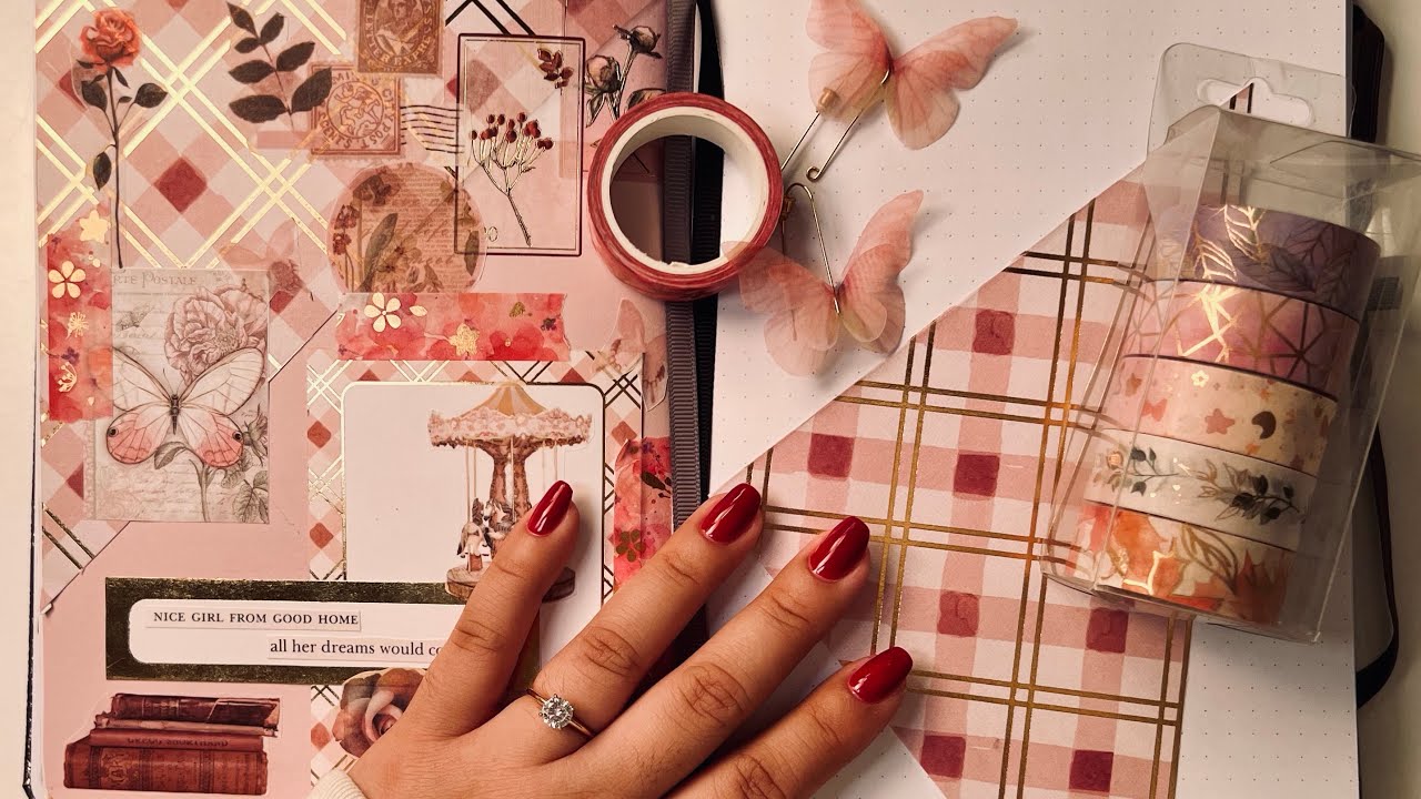 Pretty in pink 🎀 Scrapbooking ASMR YouTube