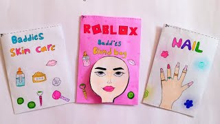 Tutorial Roblox skincare baddies Blind bag Paper ASMR  로블록스 스킨케어 블라인드백 satisfying