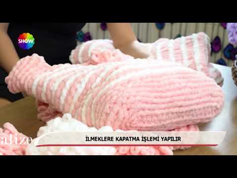 Alize Puffy ile Battaniye ve Çanta Yapımı - Making Blanket and Bag with Alize Puffy