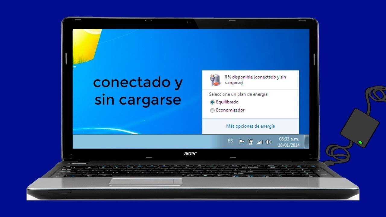 BATERÍA CONECTADO Y SIN CARGARSE SOLUCIÓN PARA WINDOWS 7,8,10 FUNCIONA