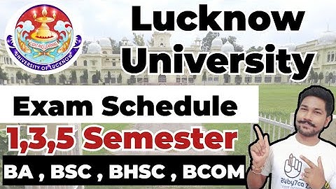 Lucknow University 13 February 2023 Updates | LU Odd Semester official Exam Schedule Out ✅️
