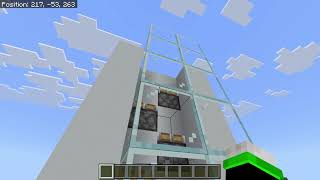 Minecraft piston elevator tutorial (2x1)