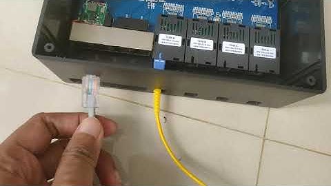 ODP buatan dengan box hitam dan media converter 4FO 4LAN modif POE