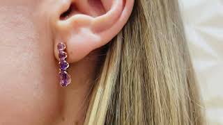 Video: Gold amethyst earrings RAINBOW