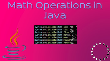 Math Operations in Java (Using the Math Class)
