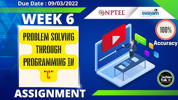 NPTEL Problem solving through Programming In C WEEK 6 Quiz Assignment Solutions | Swayam 2022