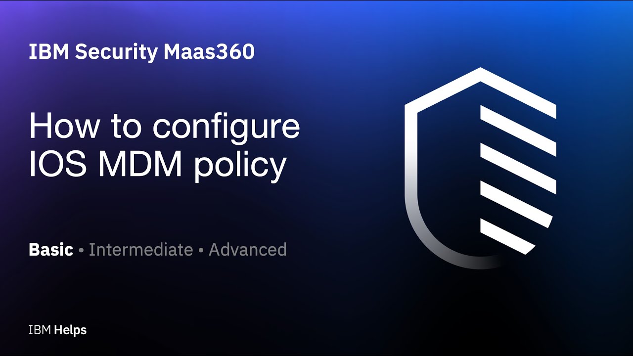 IBM MaaS360 How to configure IOS MDM policy YouTube