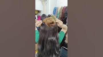 Tóc giả kẹp phím xoăn dài #tockep