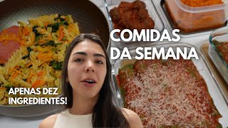 COMIDAS PARA UMA SEMANA COM APENAS DEZ INGREDIENTES | cardápio variado para comer bem todos os dias