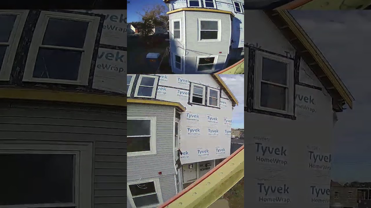 ⏱️ Timelapse | Siding installation on a fire damaged home in Brockton.