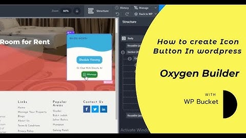 How to create Icon Button in WordPress with Oxygen Builder - 2021