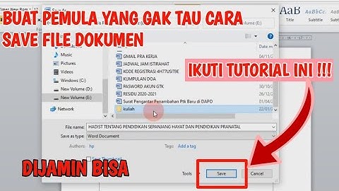 cara menyimpan file dokumen di microsoft word||mudah banget