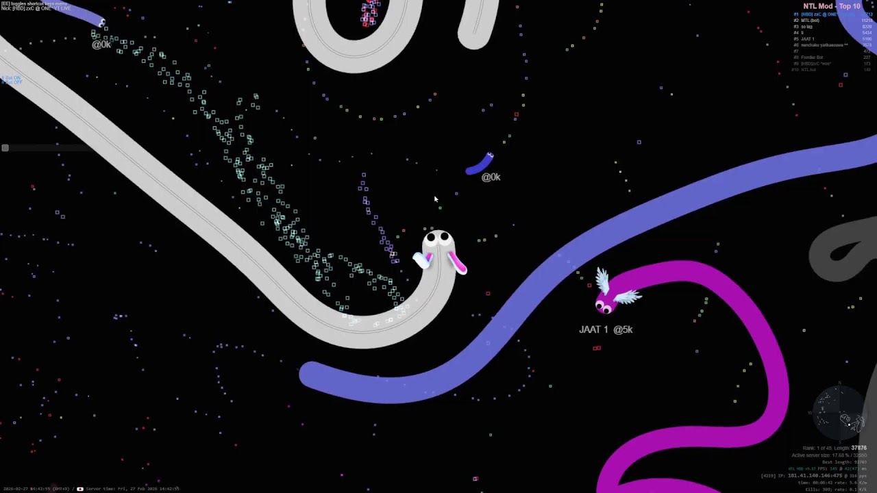 [slither.io] ONE Live _지렁이키우기 [HBD zxC]